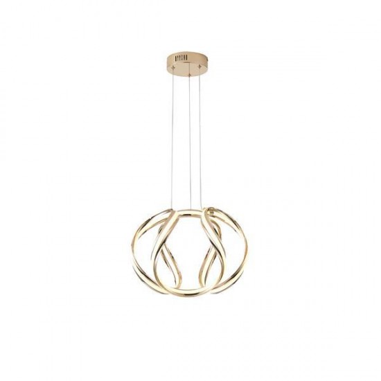ΦΩΤΙΣΤΙΚΟ ΚΡΕΜΑΣΤΟ ΑΛΟΥΜΙΝΙO LED 38W 3000Κ 430X310mm ΧΡΥΣΟ ARTE ILLUMINA ORBIT
