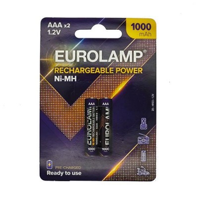 ΕΠΑΝΑΦΟΡΤΙΖΟΜΕΝΗ ΜΠΑΤΑΡΙΑ Ni-MH 1.2 V AAA HR03 1000mAh 2ΤΜΧ