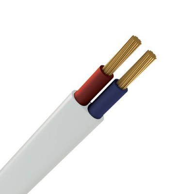 ΚΑΛΩΔΙΟ ΕΥΚΑΜΠΤΟ ΟΒΑΛ H05V2V2-F 2X0,75mm² ΛΕΥΚΟ (100m/roll)