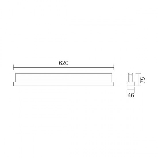 ΦΩΤΙΣΤΙΚΟ ΜΠΑΝΙΟΥ ΓΡΑΜΜΙΚΟ LED 14W 4000K