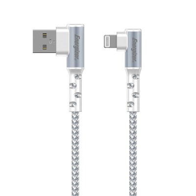 Καλώδιο USB 2.0 A αρσ. σε Lightning 2m, σε γωνία 90° και σε λευκό χρώμα 