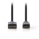 Καλώδιο High speed HDMI with Ethernet, HDMI mini αρσ. - HDMI αρσ., με επίχρυσες επαφές, 1.50m NEDIS CVGP34500BK15