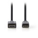 Καλώδιο High speed HDMI with Ethernet, HDMI mini αρσ. - HDMI αρσ., με επίχρυσες επαφές, 3.00,m NEDIS CVGP34500BK30