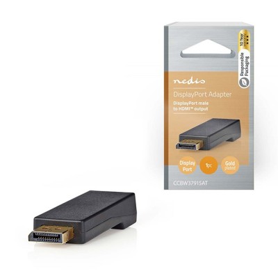 Αντάπτορας DisplayPort αρσ. σε HDMI θηλ. με επίχρυσες επαφές NEDIS CCBW37915AT 