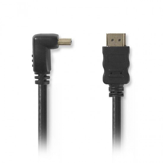 Καλώδιο High speed HDMI with Ethernet, HDMI αρσ. - HDMI αρσ. με γωνία 270°, 1.50m NEDIS CVGP34210BK15