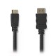 Καλώδιο High speed HDMI with Ethernet, HDMI mini αρσ. - HDMI αρσ. με επίχρυσες επαφές, 5.00m NEDIS CVGP34500BK50