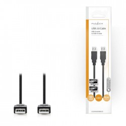 Καλώδιο USB High-Speed A αρσ. - USB A αρσ., 2.00m NEDIS CCGP60000BK20 