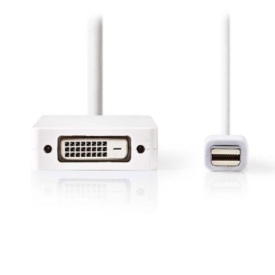 Αντάπτορας Mini DisplayPort σε DVI  DP   HDMI NEDIS CCGP37460WT02 