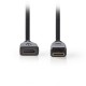 Καλώδιο High speed HDMI with Ethernet, HDMI mini αρσ. - HDMI θηλ. με επίχρυσες επαφές, 0.20m NEDIS CVGP34590BK02