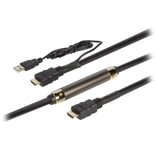 Καλώδιο Premium High Speed HDMI with Ethernet, HDMI αρσ. - HDMI αρσ. 50m με ενσωματωμένο ενισχυτή και επίχρυσες επαφές NEDIS CVGT34620BK500