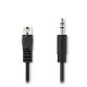 Καλώδιο DIN 5-Pin αρσ. - 3,5mm Stereo αρσ, 2m NEDIS CAGP20100BK20