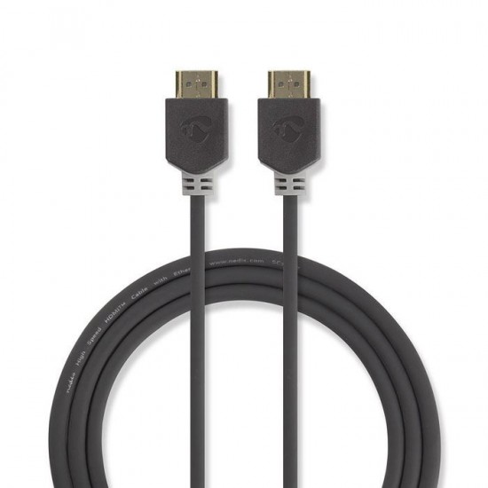 Καλώδιο Premium High speed HDMI with Ethernet, HDMI αρσ. - HDMI αρσ., 0.50m NEDIS CVBW34000AT05