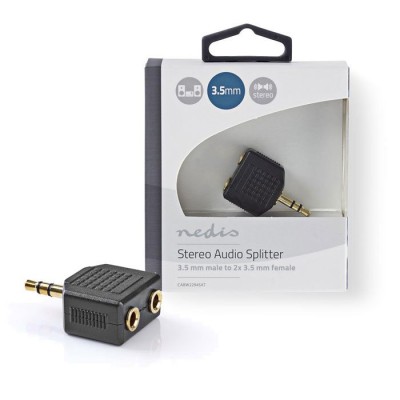 Αντάπτορας 3,5mm Stereo αρσ. - 2x 3,5mm Stereo θηλ. με επίχρυσες επαφές NEDIS CABW22945AT 