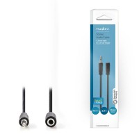 Καλώδιο προέκτασης ήχου 3,5mm Stereo αρσ. - 3,5mm Stereo θηλ., 2m NEDIS CAGB22050BK20 