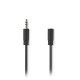 Καλώδιο προέκτασης ήχου 3,5mm Stereo αρσ. - 3,5mm Stereo θηλ., 2m NEDIS CAGB22050BK20