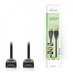 Καλώδιο Ultra High Speed HDMI αρσ. - HDMI αρσ., με επίχρυσες επαφές, 1.00m NEDIS CVGB35000BK10 