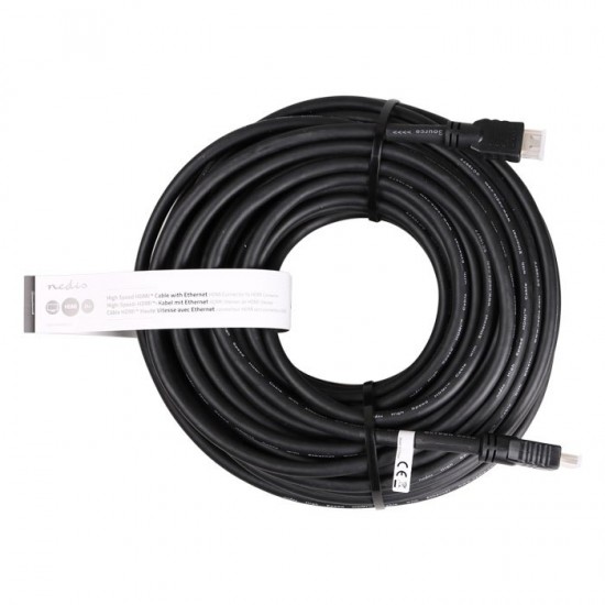 Καλώδιο High Speed HDMI with Ethernet, HDMI αρσ. - HDMI αρσ. 25m NEDIS CVGT34000BK250