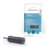 Αντάπτορας 3,5mm Stereo αρσ. - 6,35mm Stereo θηλ. σε μαύρο χρώμα NEDIS CAGB22935BK