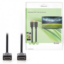 Καλώδιο High Speed HDMI with Ethernet, HDMI αρσ. - HDMI αρσ., 10m NEDIS CVGB34000BK100 