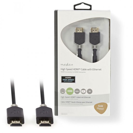 Καλώδιο Premium High Speed HDMI with Ethernet, HDMI αρσ. - HDMI αρσ. 3.00m NEDIS CVBW34000AT30