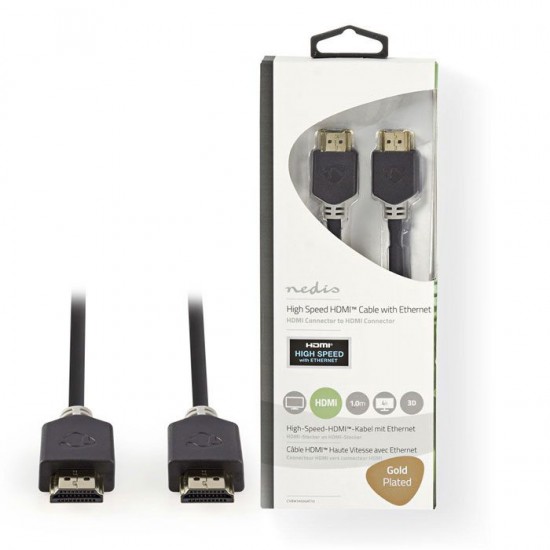 Καλώδιο Premium High speed HDMI with Ethernet, HDMI αρσ. - HDMI αρσ., 1.00m NEDIS CVBW34000AT10