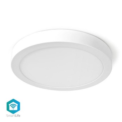 Wi-Fi έξυπνο φωτιστικό οροφής LED, διαμέτρου 30cm, 18W, 1200lm NEDIS WIFILAW20WT