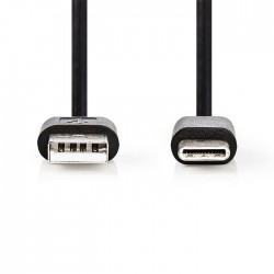 Καλώδιο USB High-Speed A αρσ. - USB Type-C αρσ., 2.00m NEDIS CCGT60600BK20