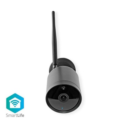 WiFi Smart IP κάμερα Full HD 1080p, για εξωτερικούς χώρους, με αδιάβροχο μεταλλικό περίβλημα και υπέρυθρες LED, σε μαύρο χρώμα 