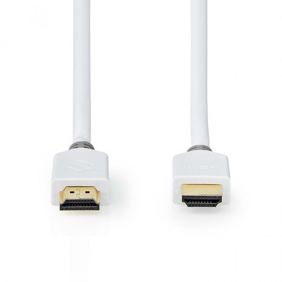 Καλώδιο Premium High speed HDMI with Ethernet, HDMI αρσ. - HDMI αρσ. 1.5m, σε άσπρο χρώμα NEDIS CVBW34000WT15