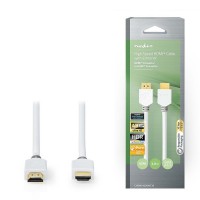 Καλώδιο Premium High speed HDMI with Ethernet, HDMI αρσ. - HDMI αρσ. 3.00m, σε άσπρο χρώμα NEDIS CVBW34000WT30 