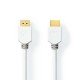 Καλώδιο Premium High speed HDMI with Ethernet, HDMI αρσ. - HDMI αρσ. 3.00m, σε άσπρο χρώμα NEDIS CVBW34000WT30