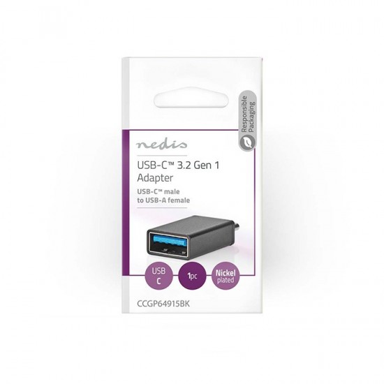 Αντάπτορας USB 3.2 Gen 1x1, USB-C αρσ. - USB A θηλ NEDIS CCGP64915BK