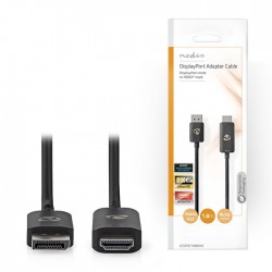 Καλώδιο DisplayPort αρσ. σε HDMI αρσ., 1.80m NEDIS CCGP37108BK18 