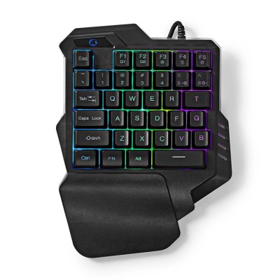 Ενσύρματο One-hand Gaming keypad με RGB φωτισμό και 35 πλήκτρα NEDIS GKBDS110BK 