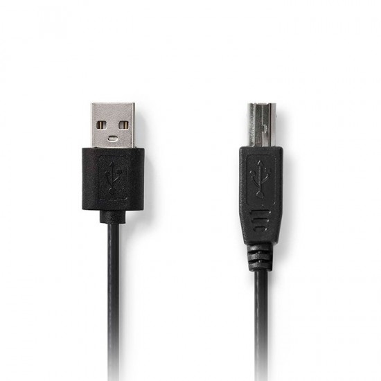 Καλώδιο USB High-Speed A αρσ. - USB B αρσ., 3.00m NEDIS CCGL60101BK30