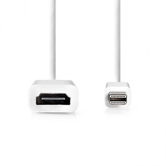 Καλώδιο-αντάπτορας Mini DisplayPort αρσ. - HDMI θηλ., 0.20m NEDIS CCGB37650WT02