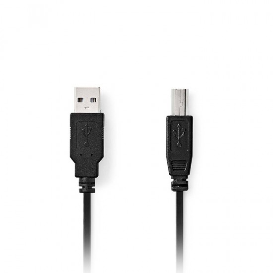 Καλώδιο USB High-Speed A αρσ. - USB B αρσ., 3.00m σε μαύρο χρώμα NEDIS CCGL60100BK30