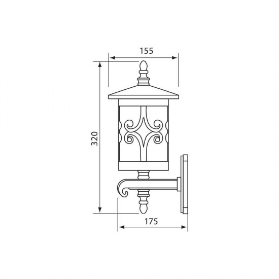 ΦΩΤΙΣΤΙΚΟ ΦΑΝΑΡΙ JARDIN WU008 ΚΑΦΕ IP44