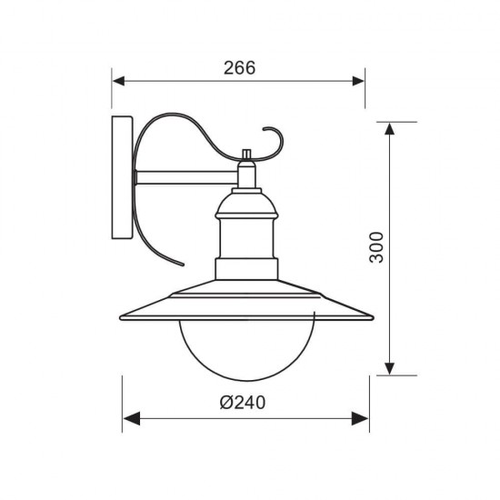 ΦΩΤΙΣΤΙΚΟ ΦΑΝΑΡΙ RIVIERA WD010 ΑΝΤΙΚΕ IP44