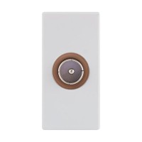 Πρίζα TV τερματική 1 θέσης Λευκή PAL-Θ 0db - 747101S
