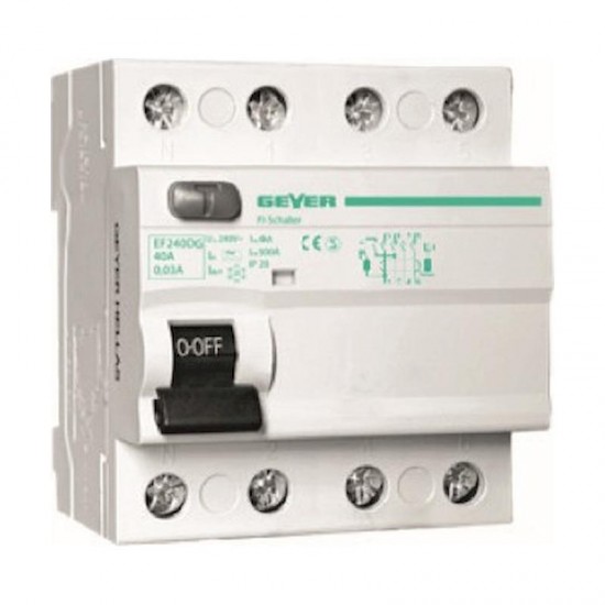 Ρελέ διαφυγής 4P 63A 300mA A - EF463E