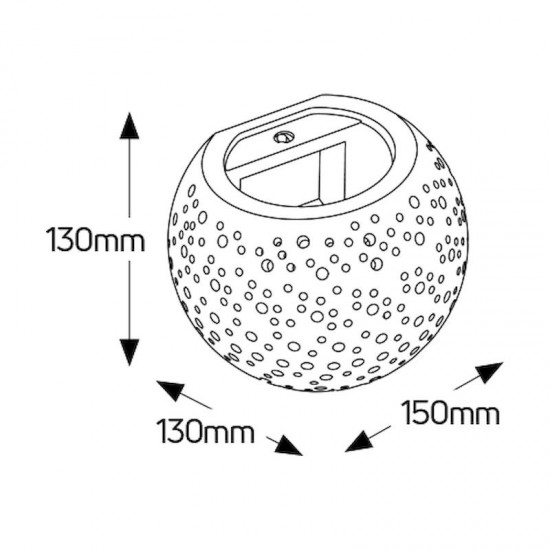 Γύψινη απλίκα Up-Down DOT Ball G9 150x130 - FGR150120UD