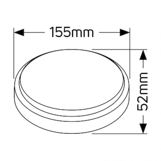 Απλίκα LED 8W 4000K 640lm Φ155 IP54 - LBL18C8