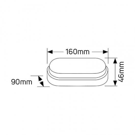 Χελώνα LED 12W 4000K 960lm 198x46 IP54 - LBLOC12