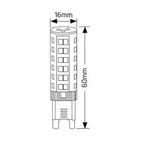 Λάμπα LED G9 3.5W 4000Κ 350lm - LG93.5-PC