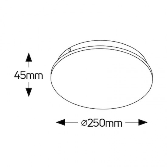 Γύψινη απλίκα LED 11W 3000K Φ250 - LGC250W