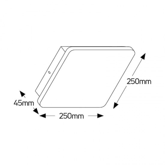 Γύψινη απλίκα LED 14W 3000K 250x250 - LGS250W