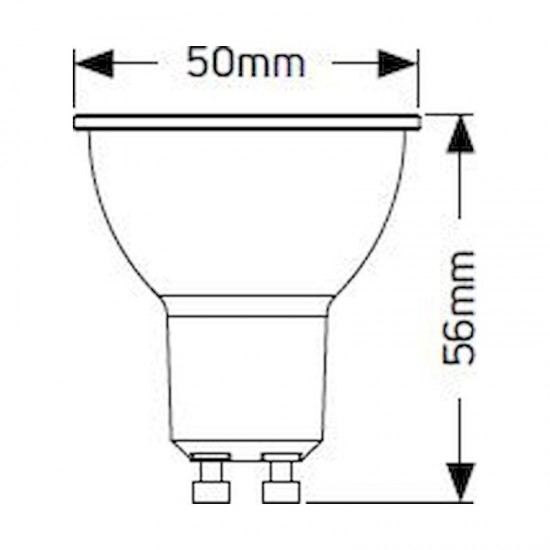 Λάμπα LED PAR16 Glass 5W GU10 4000K 410lm 38° - LHG5.38.40