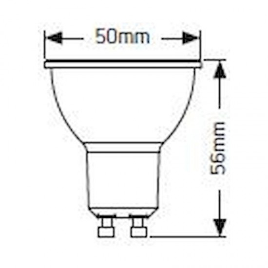 Λάμπα LED PAR16 Glass 5W GU10 2700K 400lm 36° dim - LHG53627DE