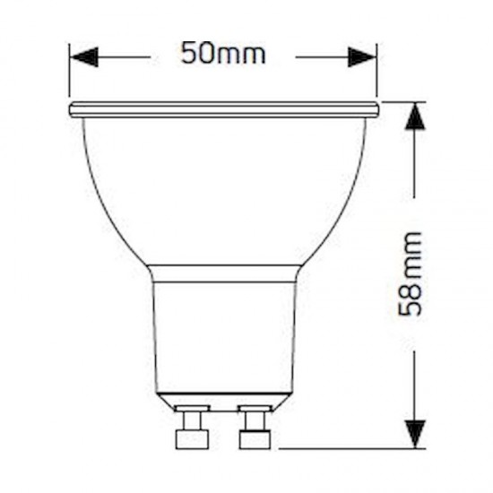 Λάμπα LED PAR16 5W GU10 3000K 400lm 42V AC-DC - LHGW5-42